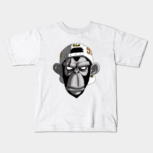 bad monkeyboy Kids T-Shirt by Liking